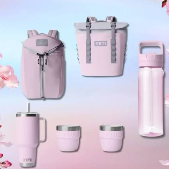 YETI Rambler Stackable 16oz Cherry Blossom Cup Mug Travel Cup Limited Edition - Picture 6 of 14